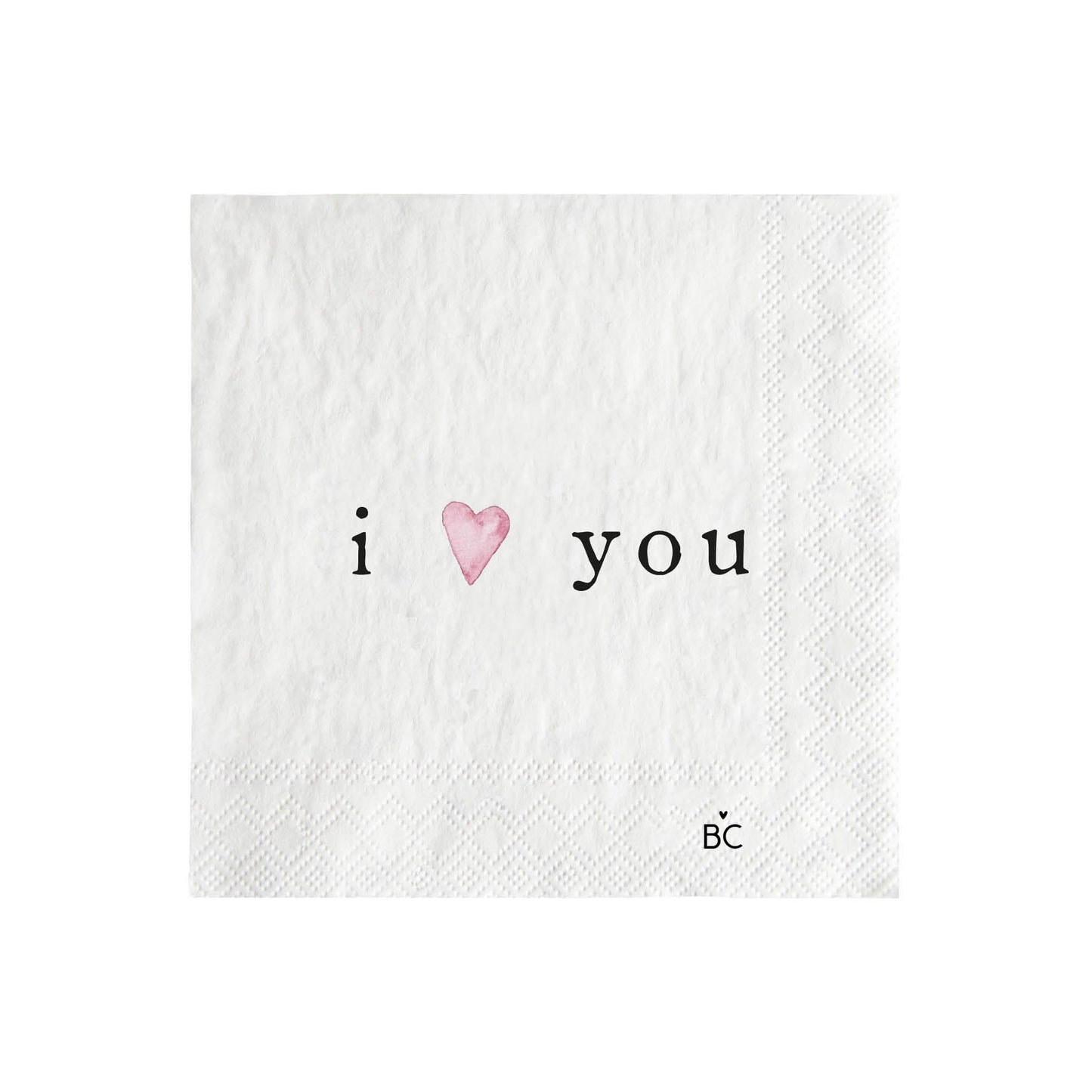 Serviettes « I love you »
