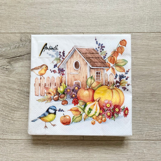 Serviettes « Cabane d’automne »