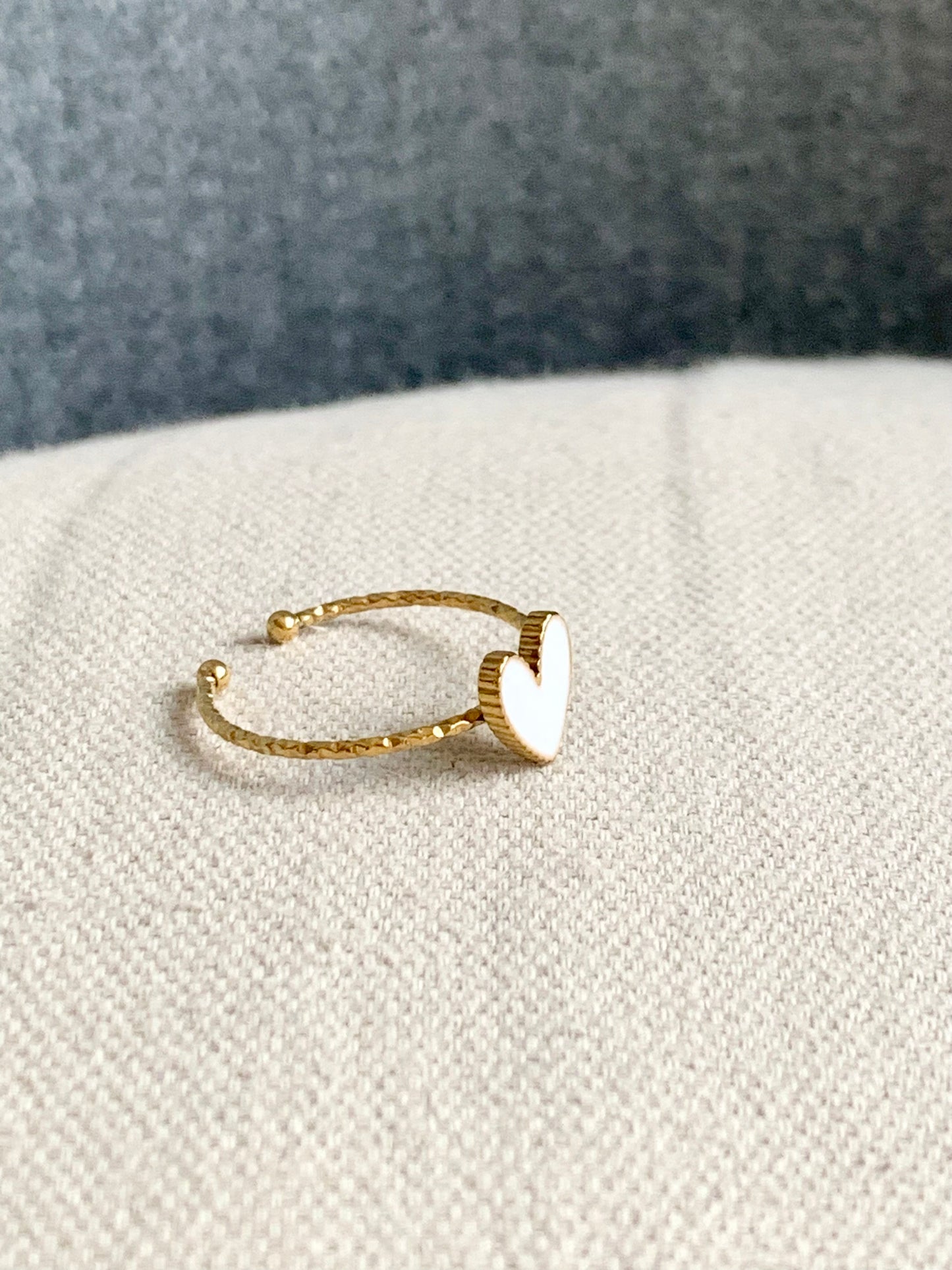 Bague « coeur blanc »