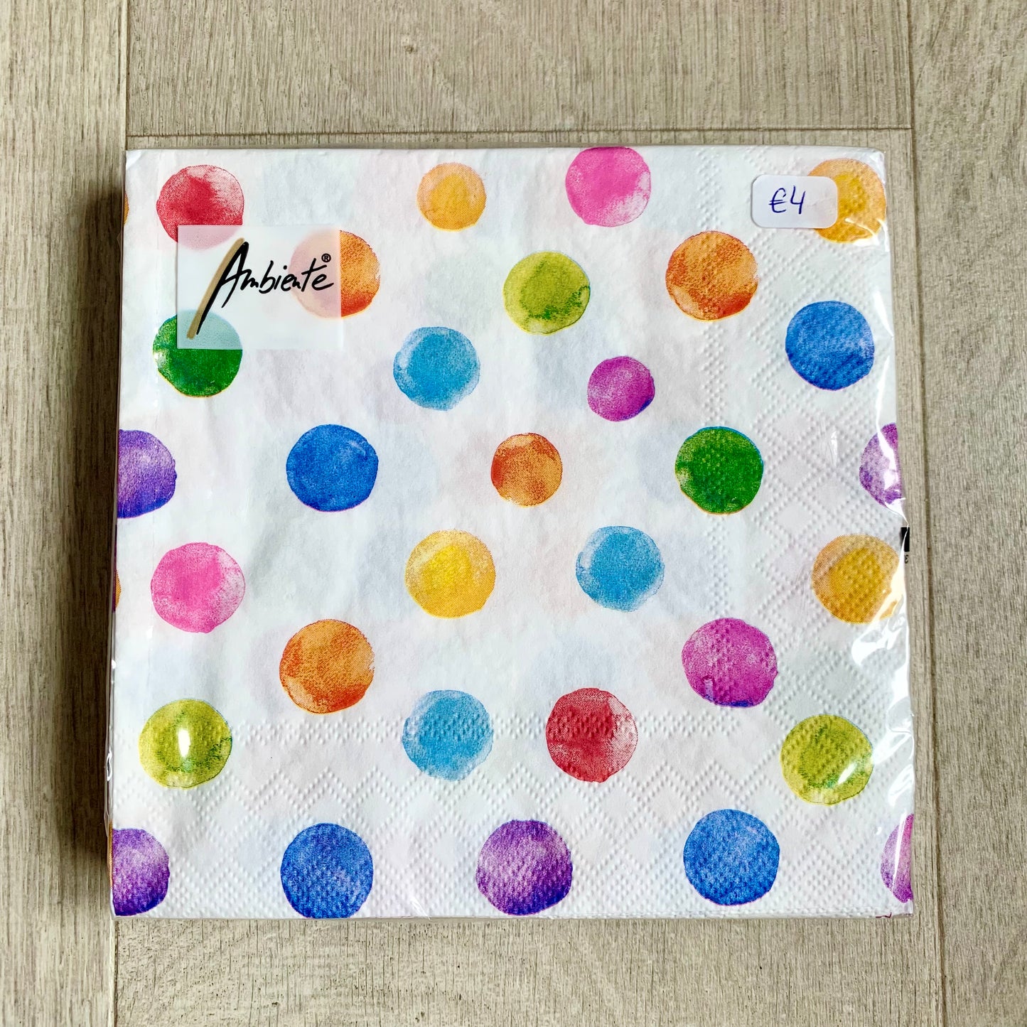 Serviettes « pois couleurs »