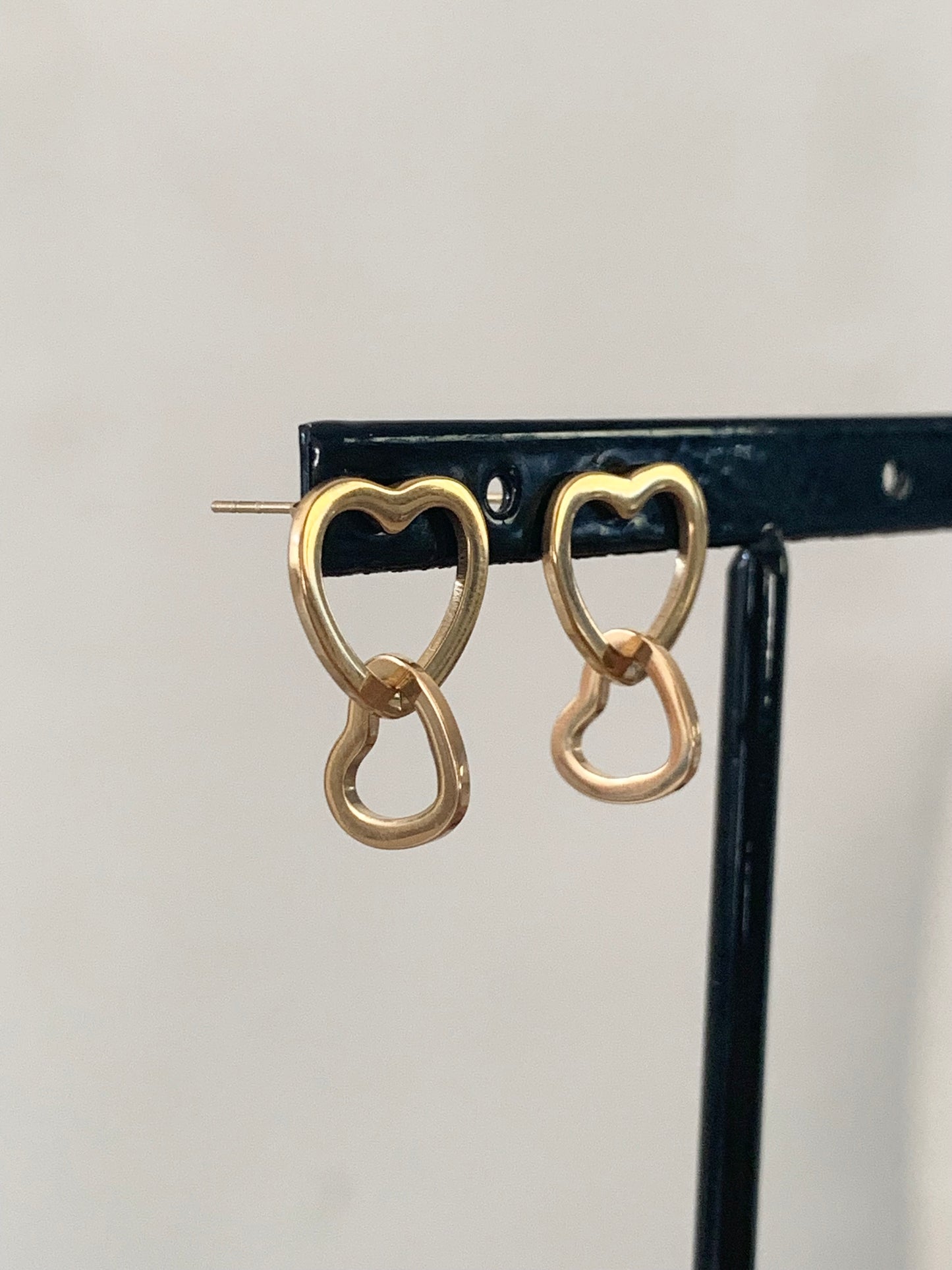 Boucles d’oreilles coeurs entrelacés