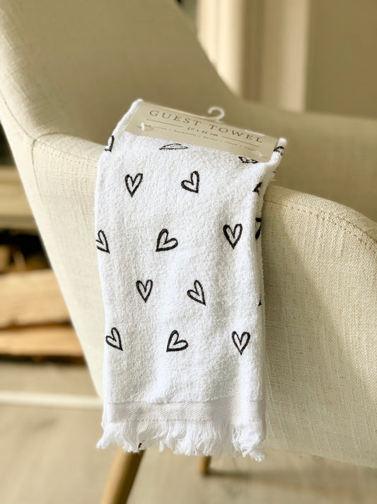 Essuie mains petits coeurs