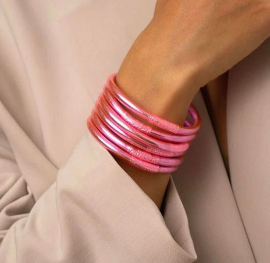 Joncs tibetains épais M rose fluo