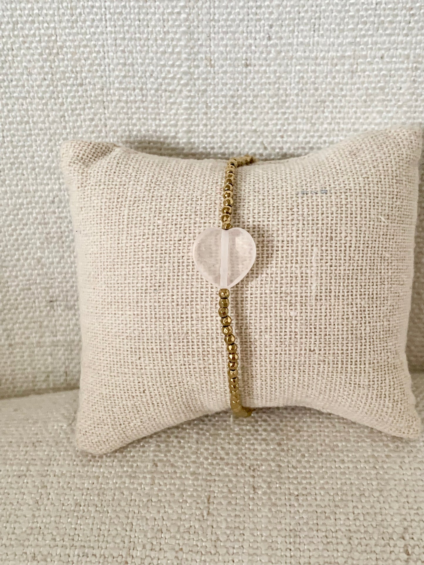 Cœur de pierre Quartz rose