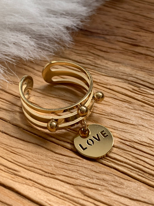 Bague « breloque love »