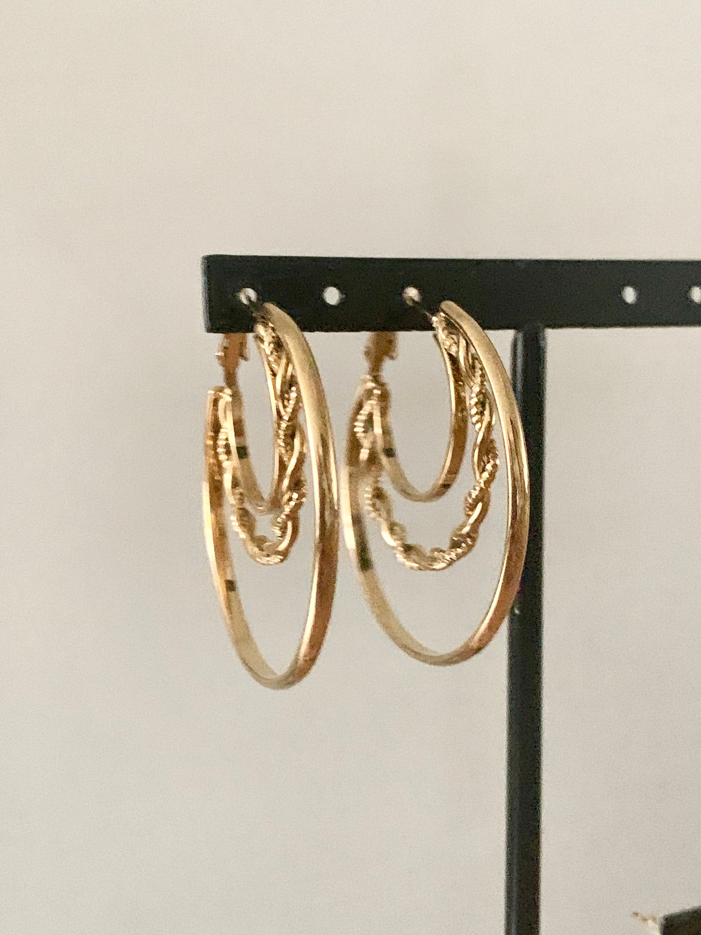 Boucles d’oreilles « créoles triples »