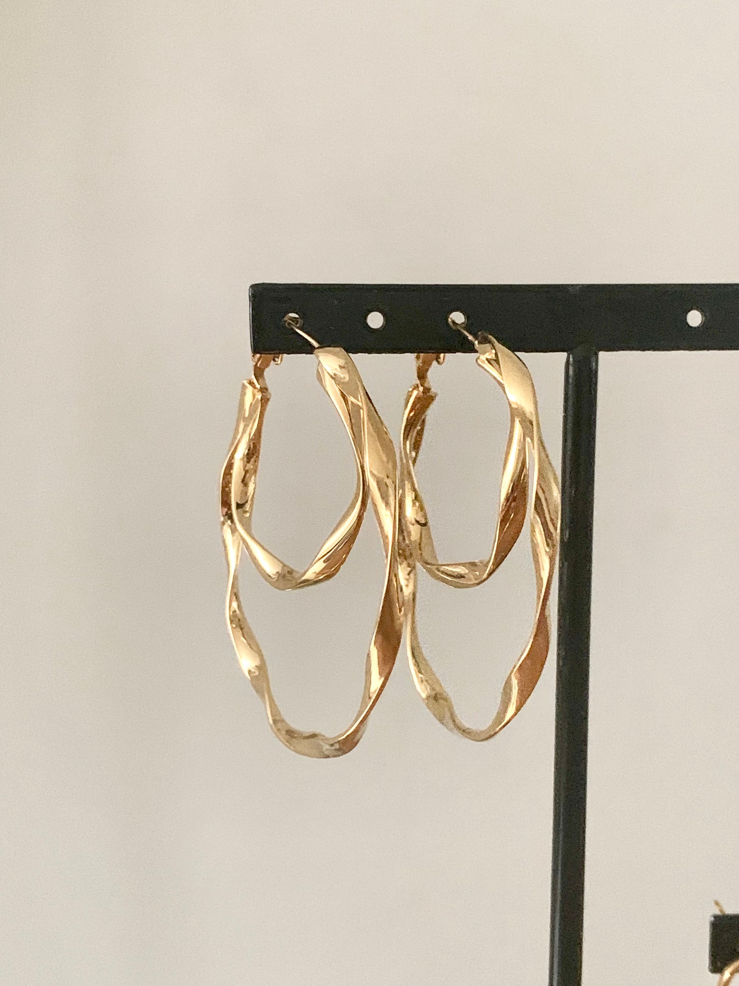Boucles d’oreilles « double créoles »