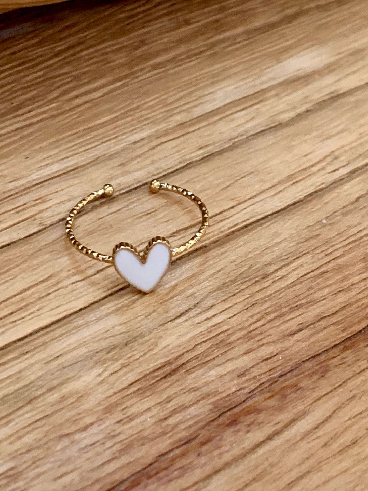 Bague « coeur blanc »