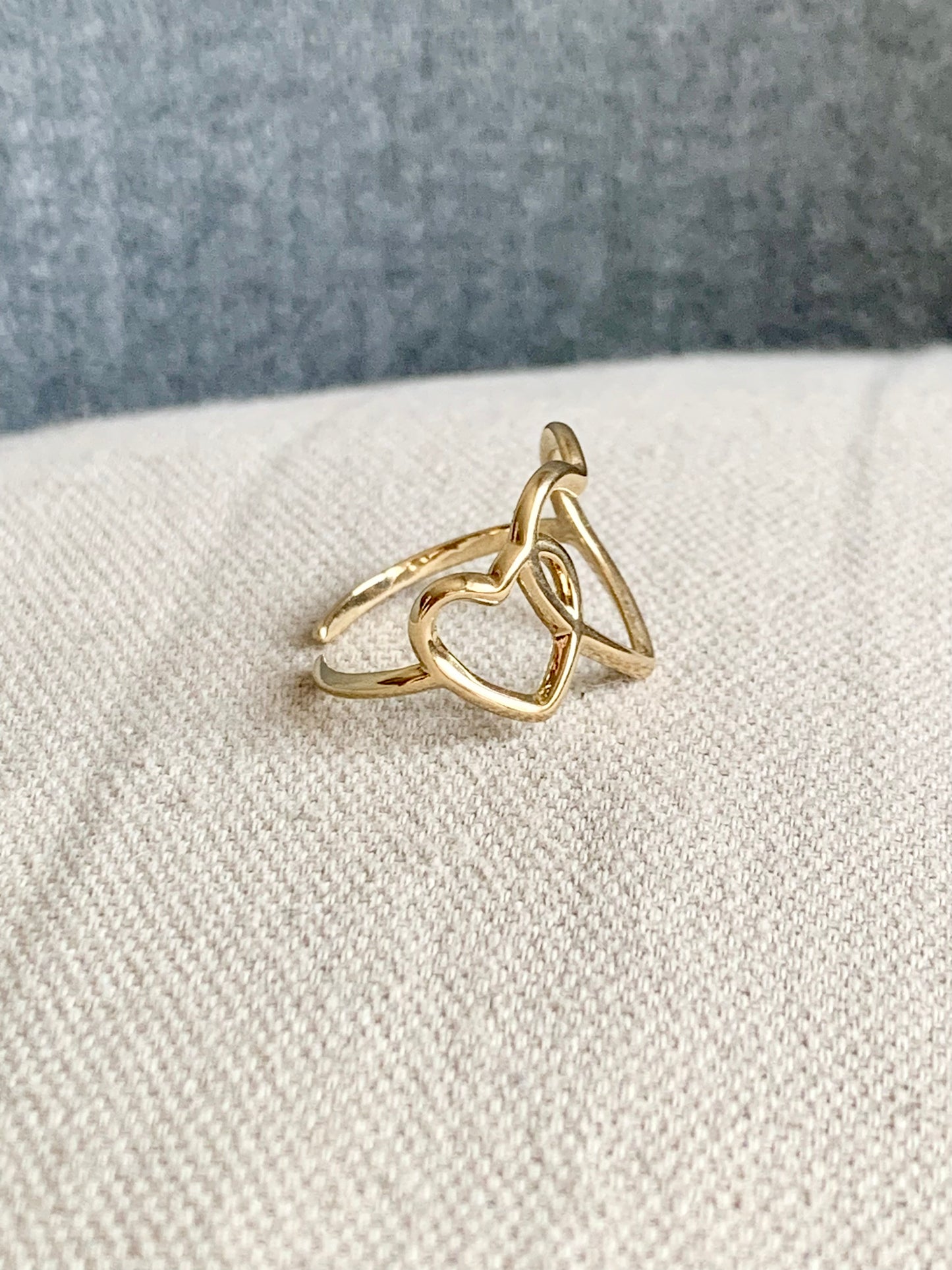 Bague « double coeur »