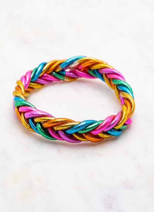 Joncs Tibetains tressés L arc-en-ciel