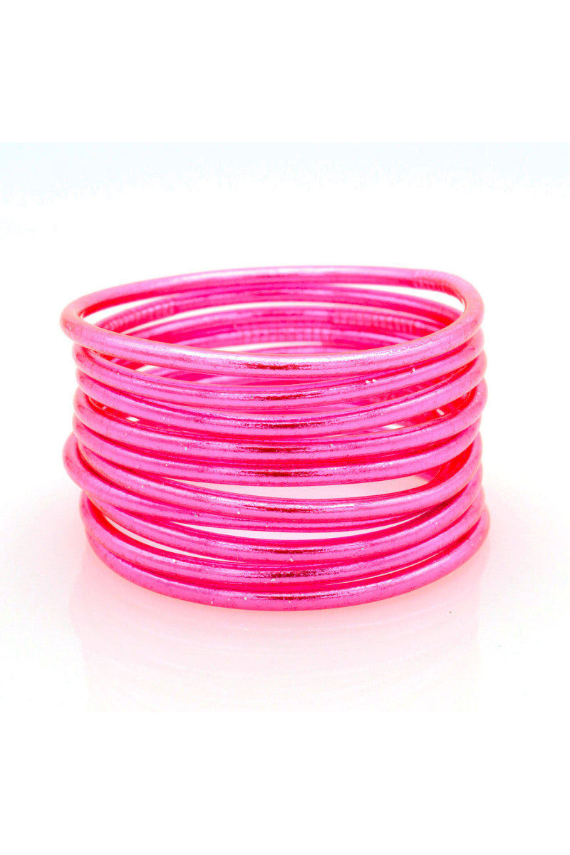 Joncs tibetains épais L rose fluo