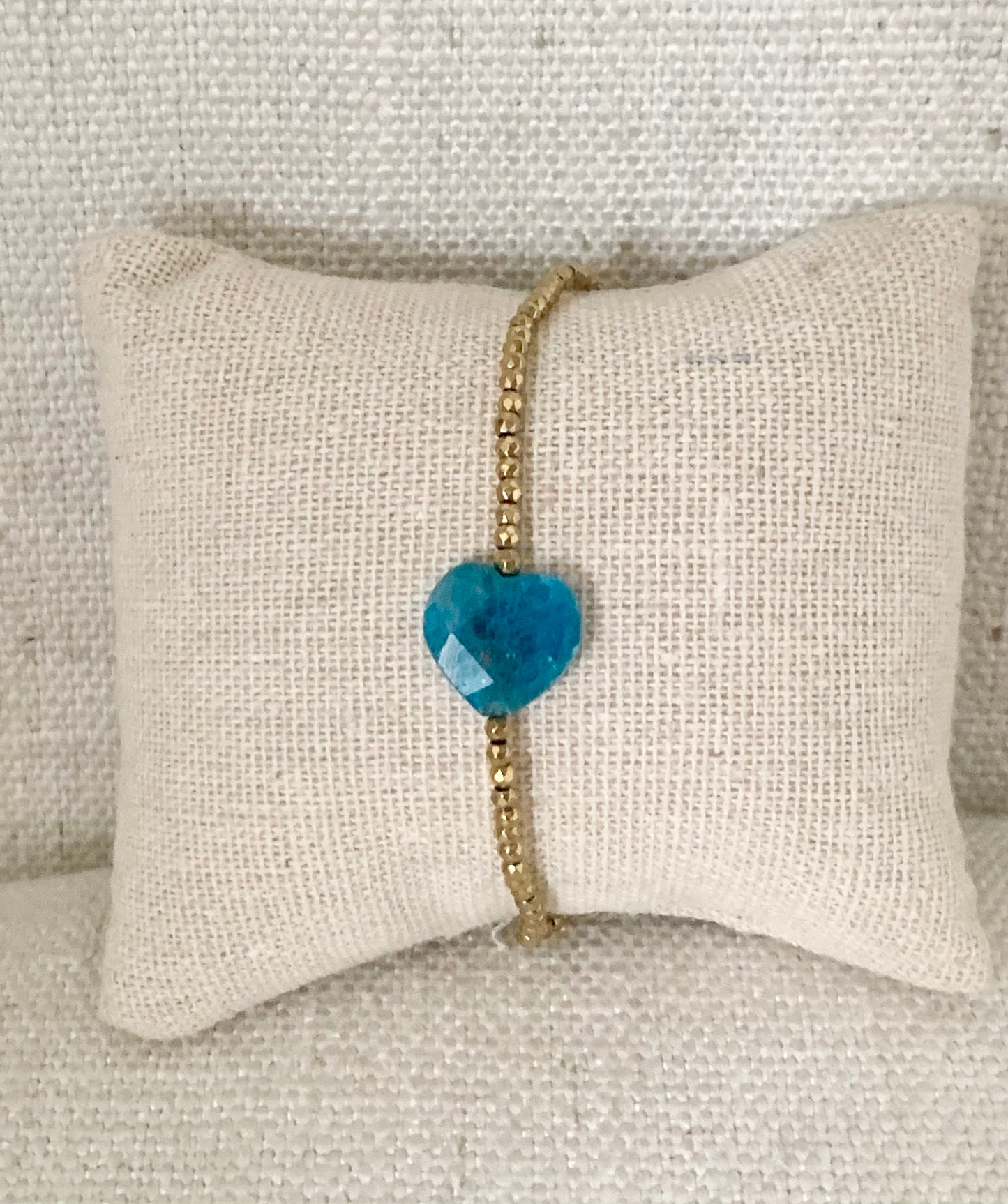 Cœur de pierre Apatite bleue