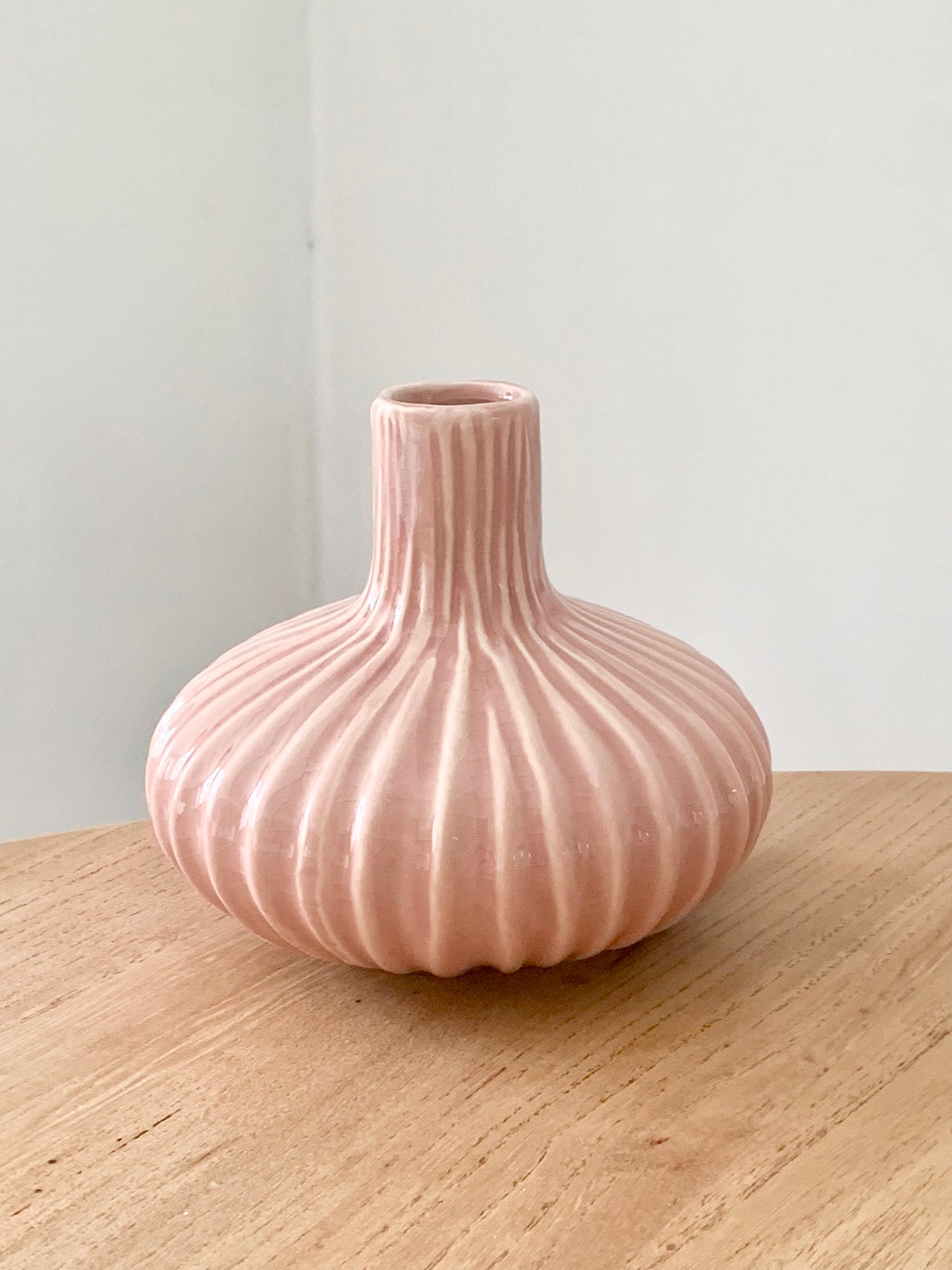 Vase rond rose