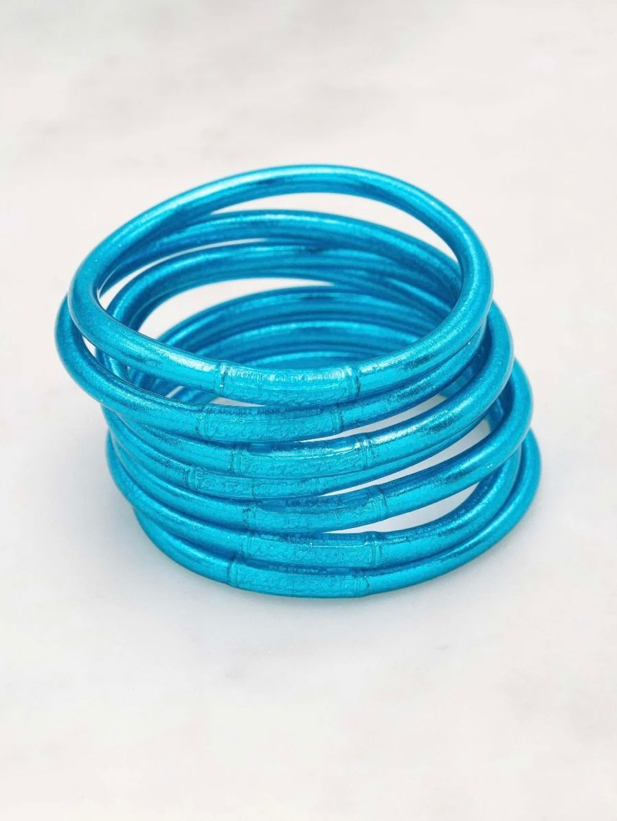Joncs tibetains épais L bleu azur