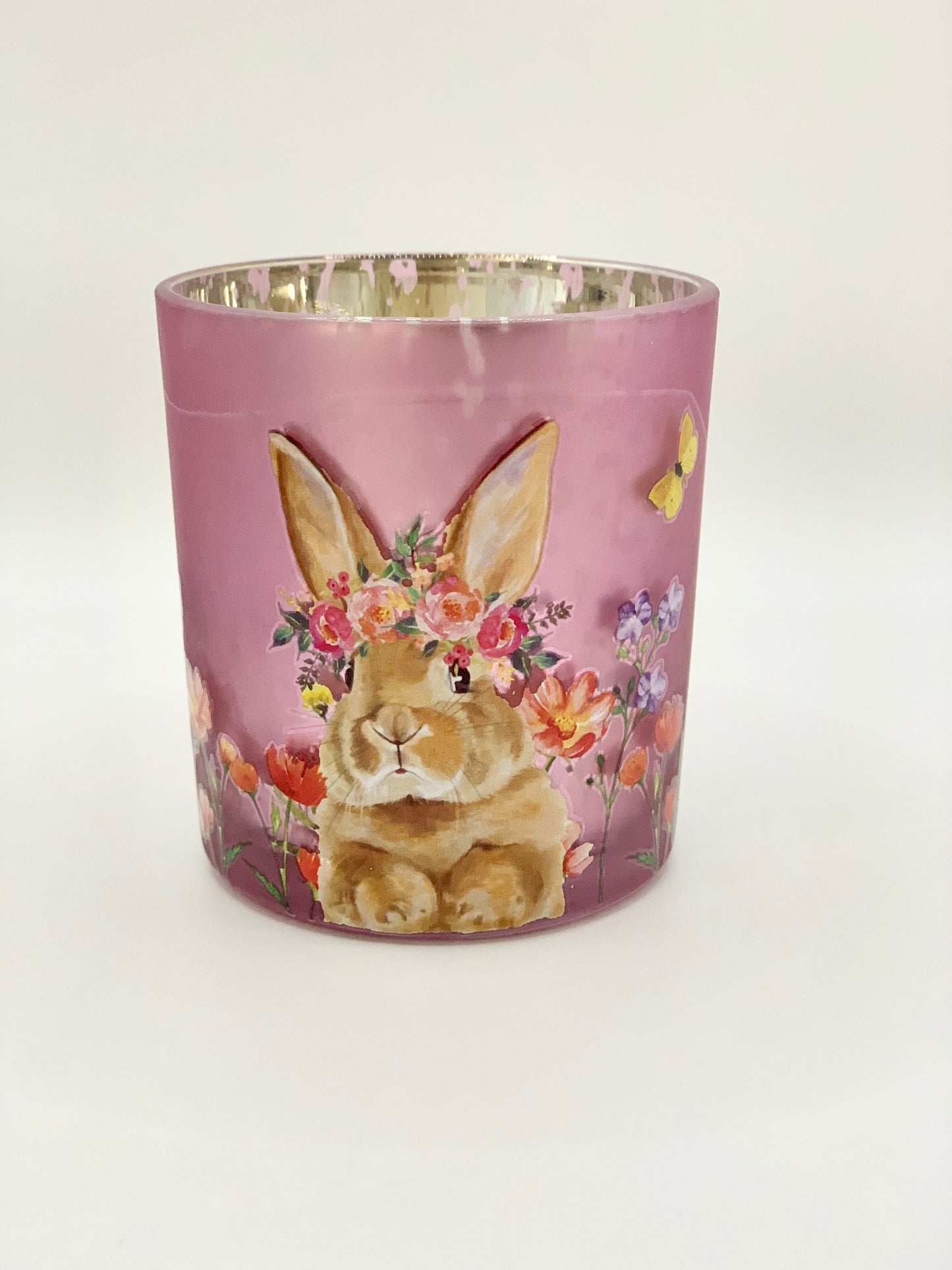 Photophore rose lapin