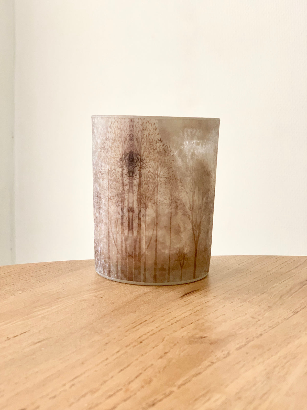 Photophore « arbres » beige M