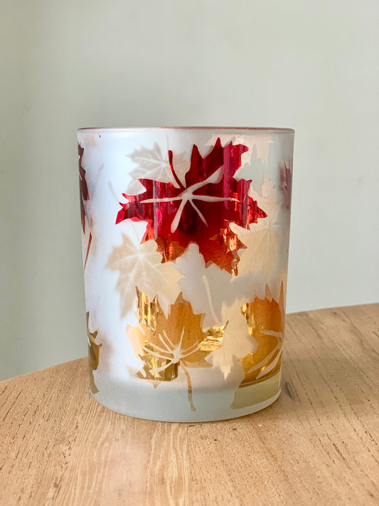 Photophore « feuilles » L