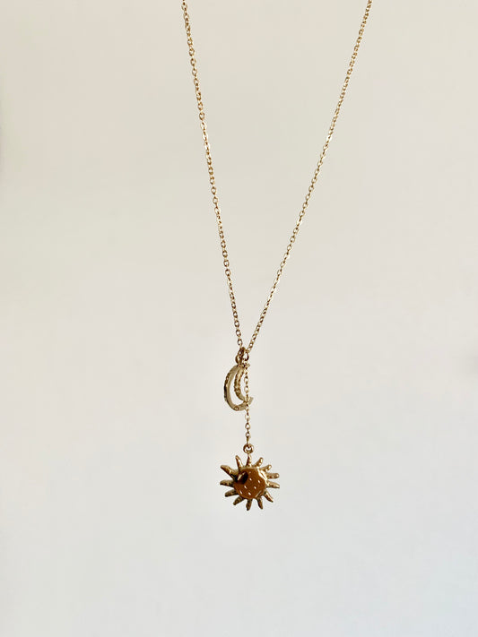 Collier lune soleil