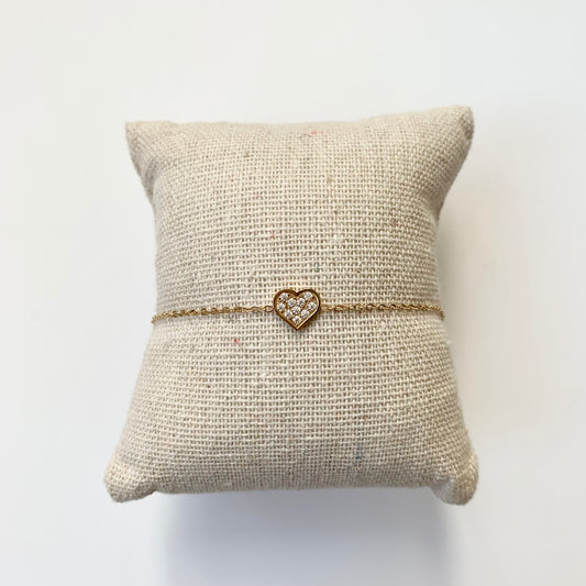 Bracelet « coeur brillant »