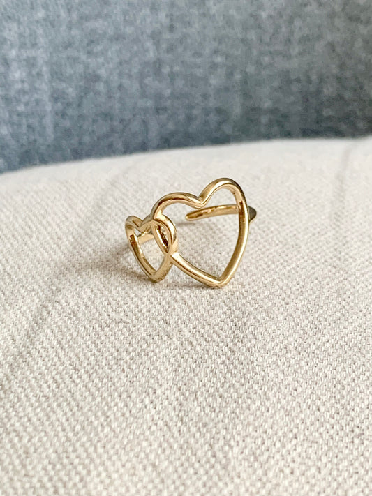 Bague « double coeur »