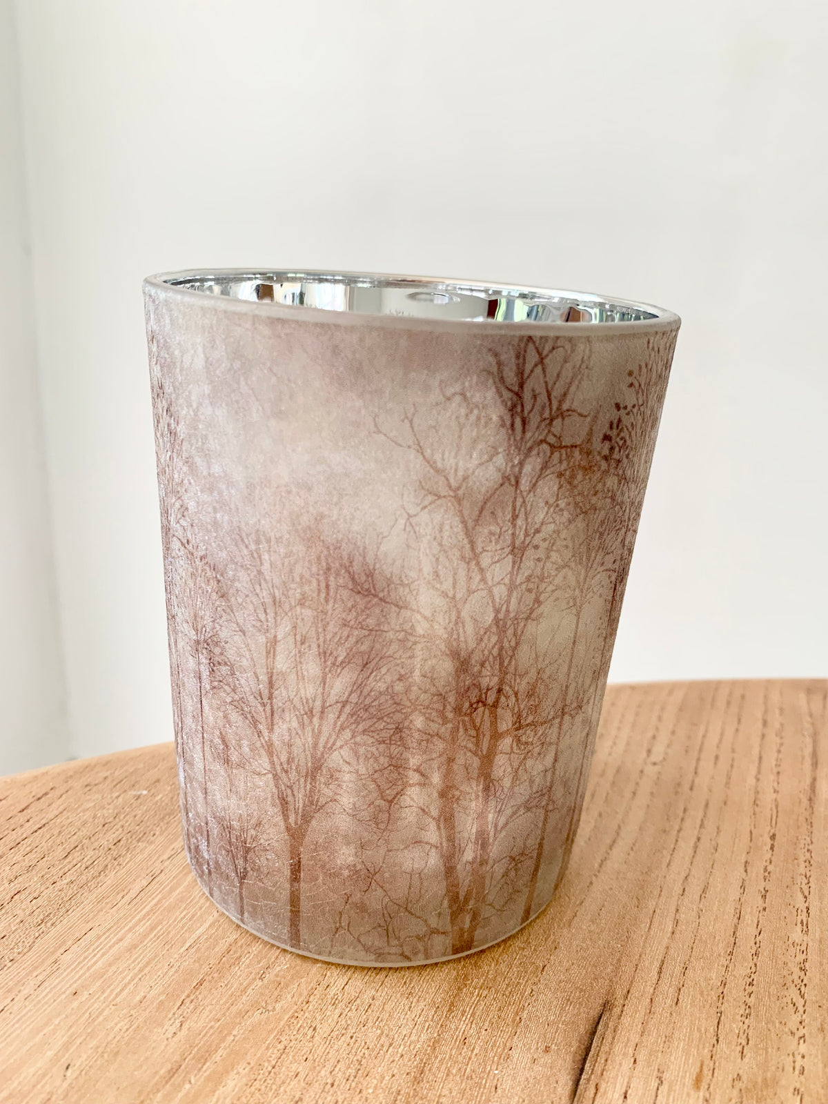 Photophore « arbres » beige M