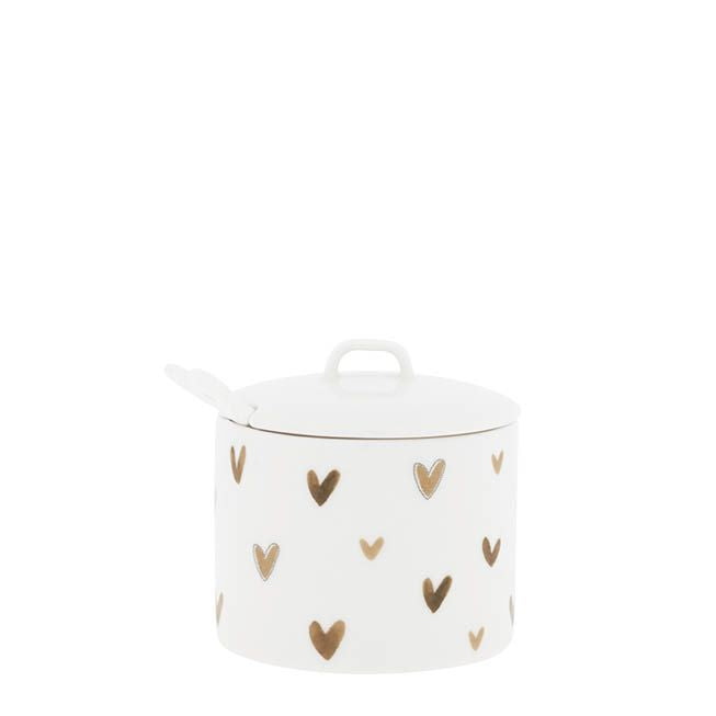 Por à sucre white/brown Hearts