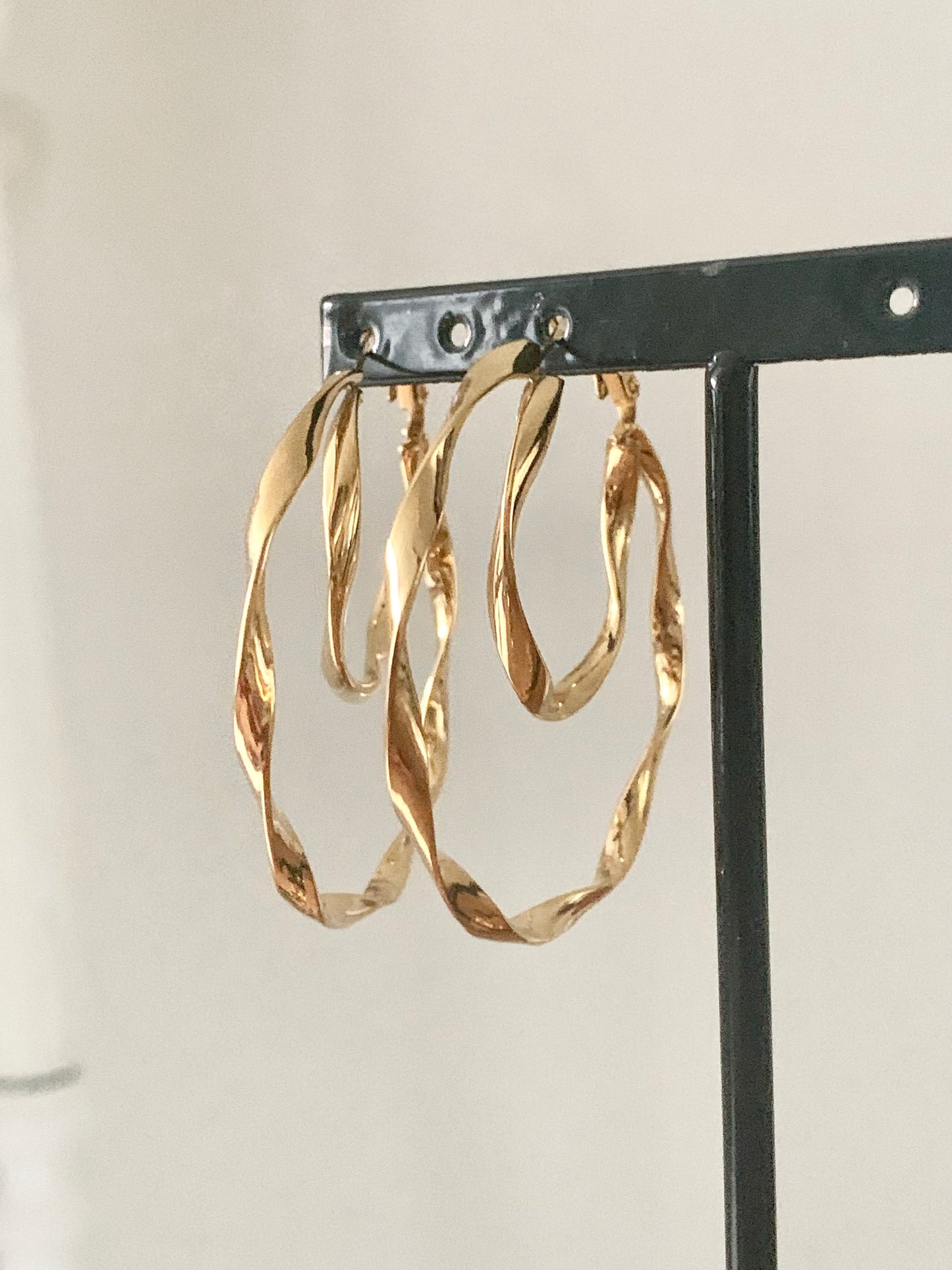 Boucles d’oreilles « double créoles »