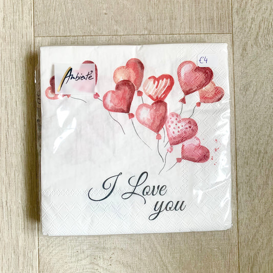 Serviettes « Love balloons »