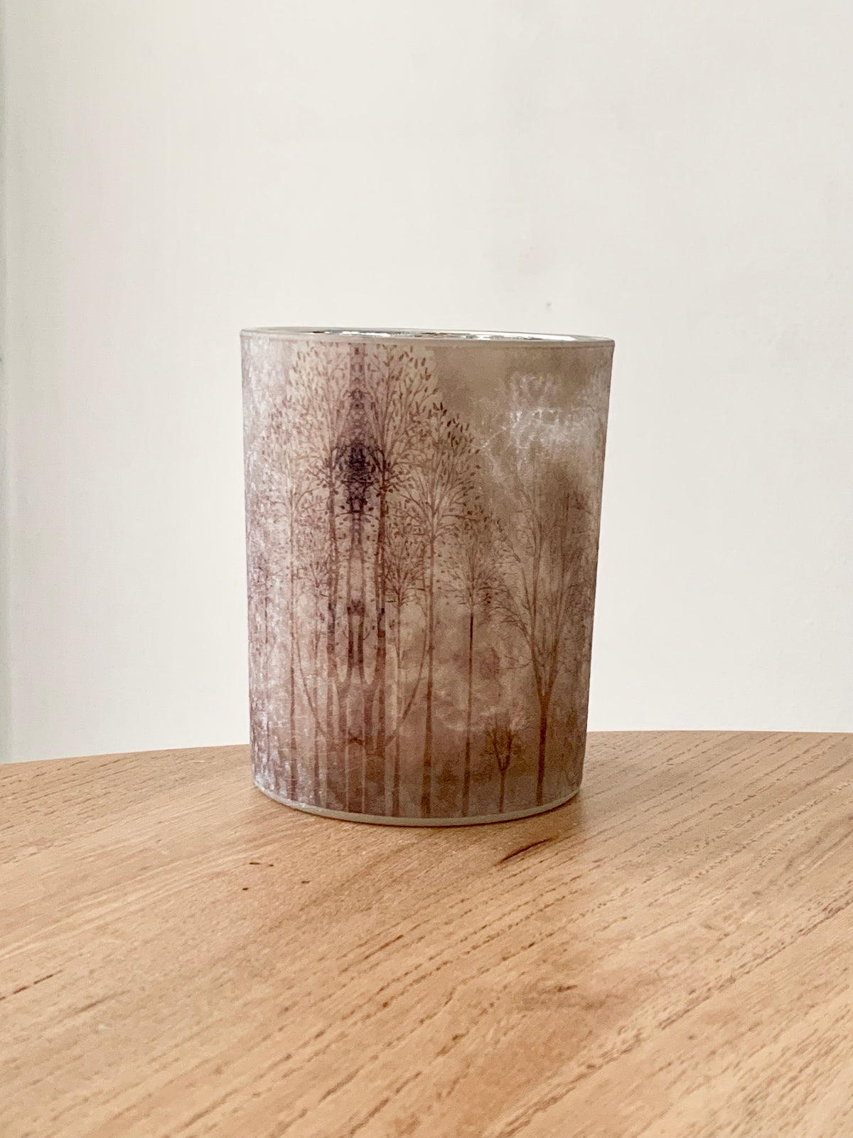 Photophore « arbres » beige M