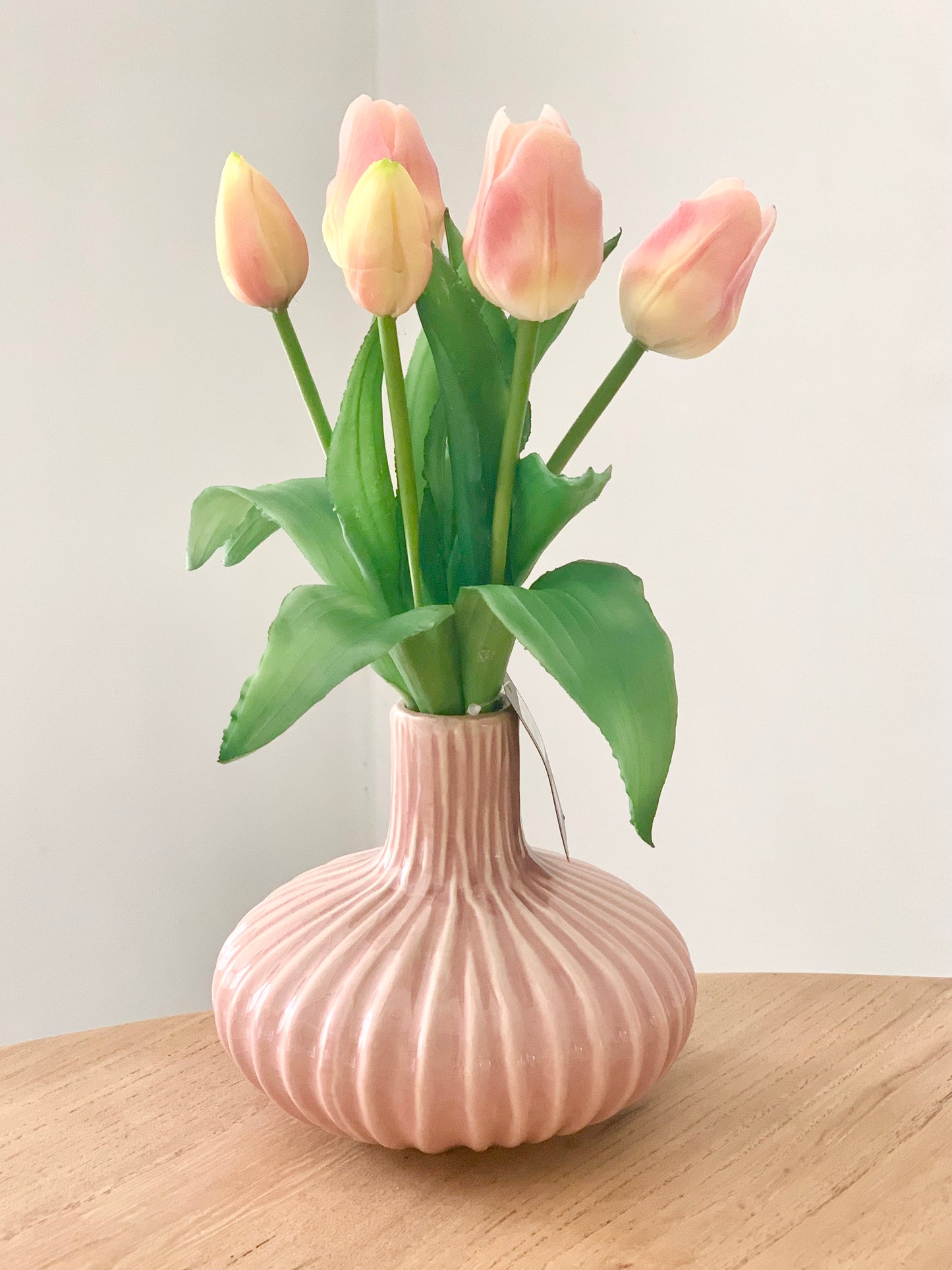 Vase rond rose