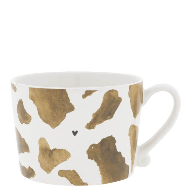 Mug White/brown cow print