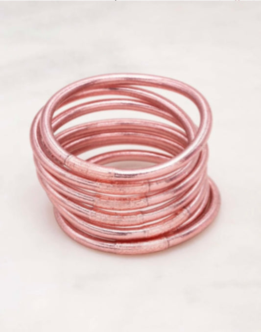 Joncs tibetains épais M rose gold