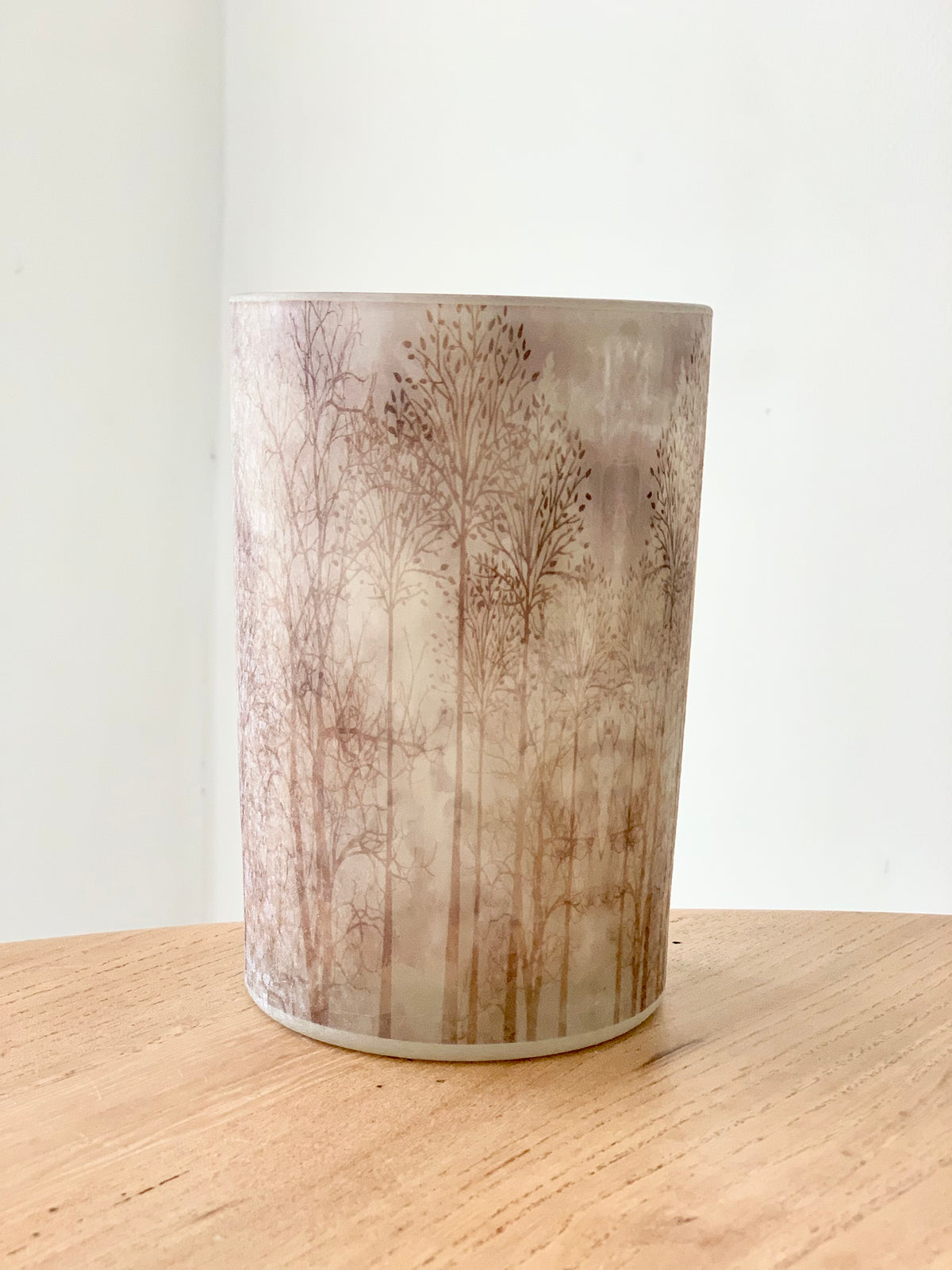 Photophore « arbres » beige L