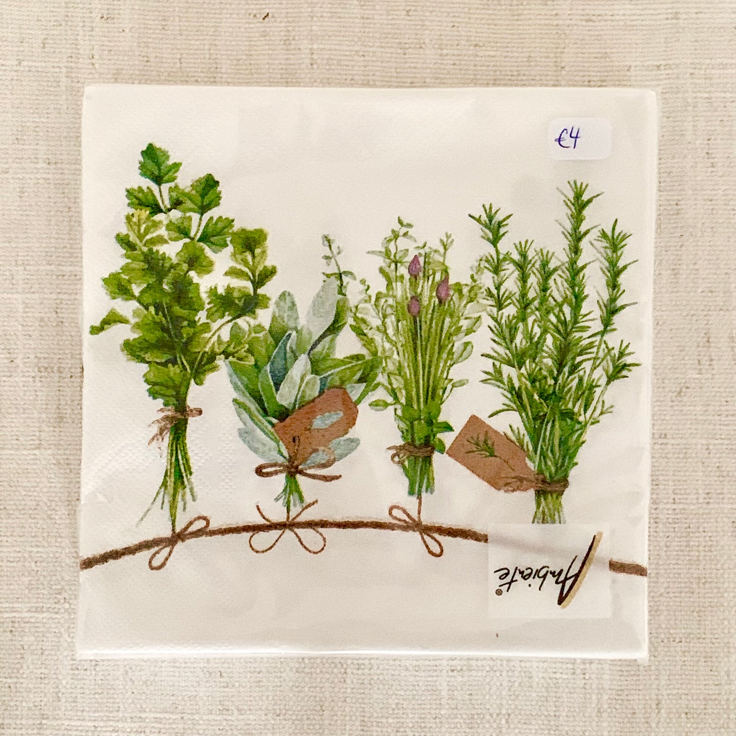 Serviettes herbes fraîches