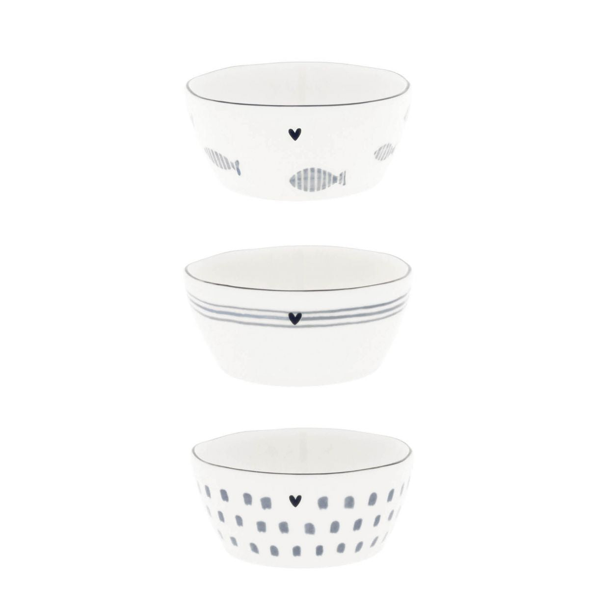 Set de 3 bols (bleu)