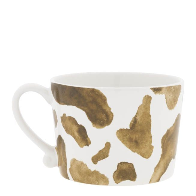 Mug White/brown cow print
