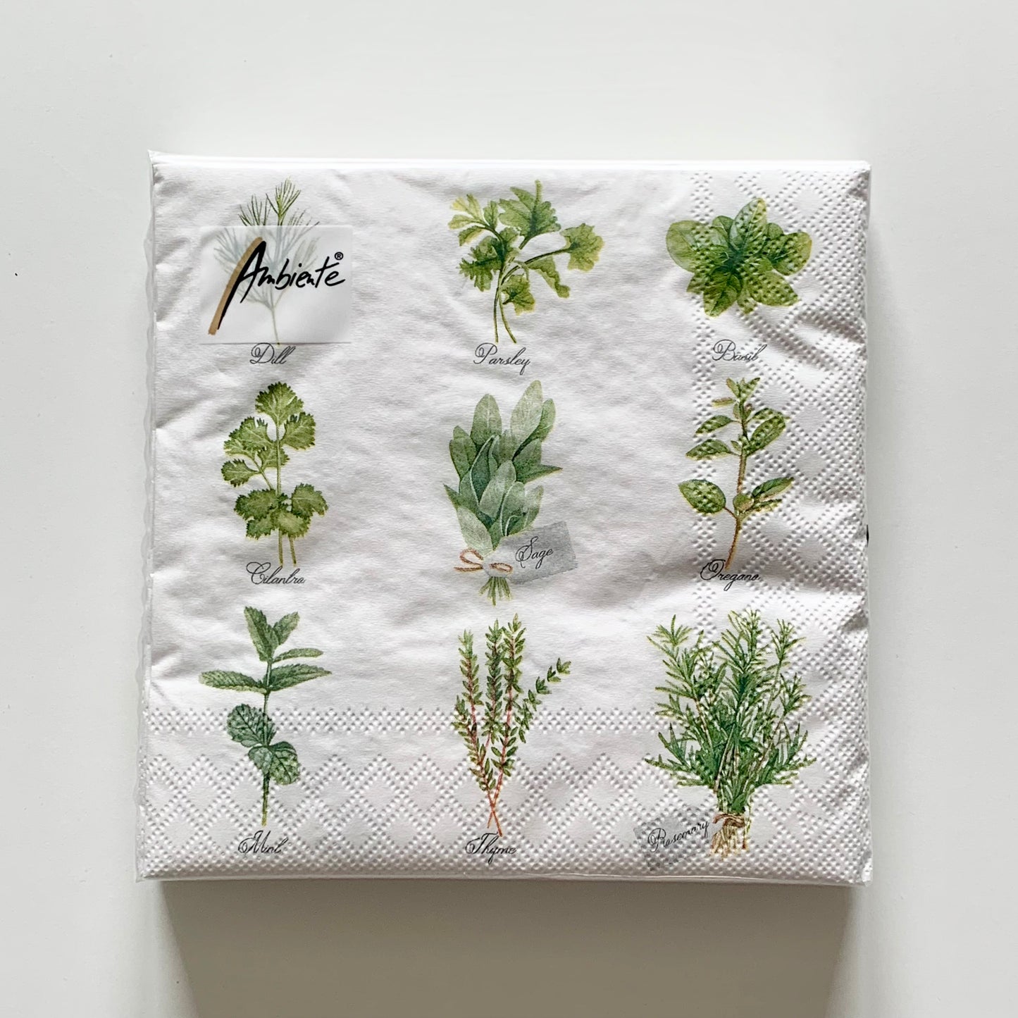 Serviettes herbes sauvages