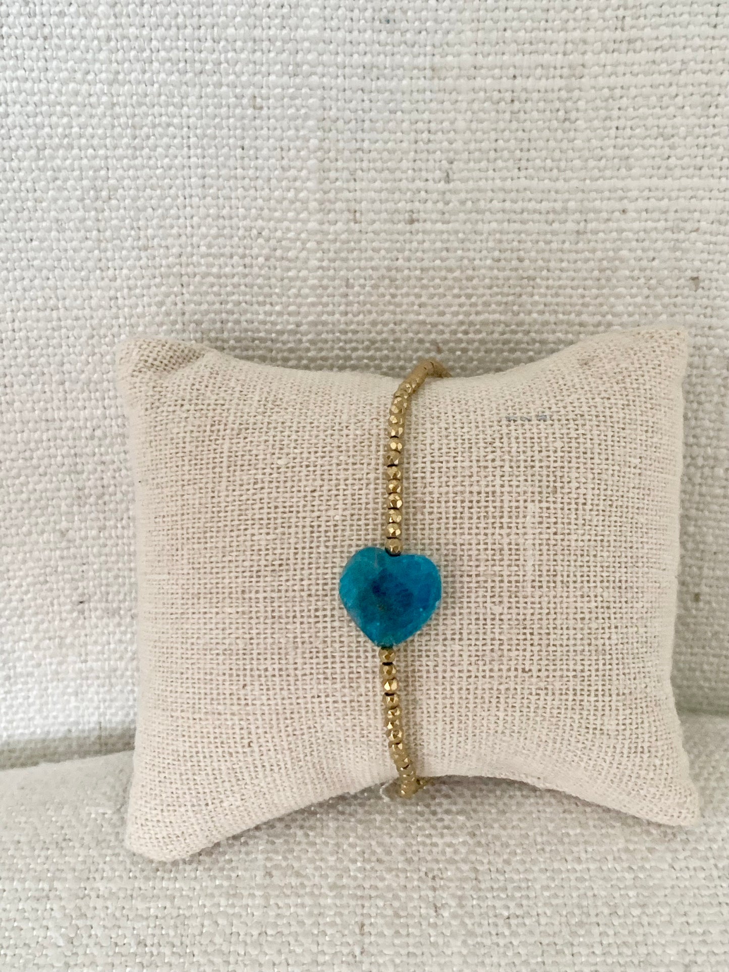 Cœur de pierre Apatite bleue