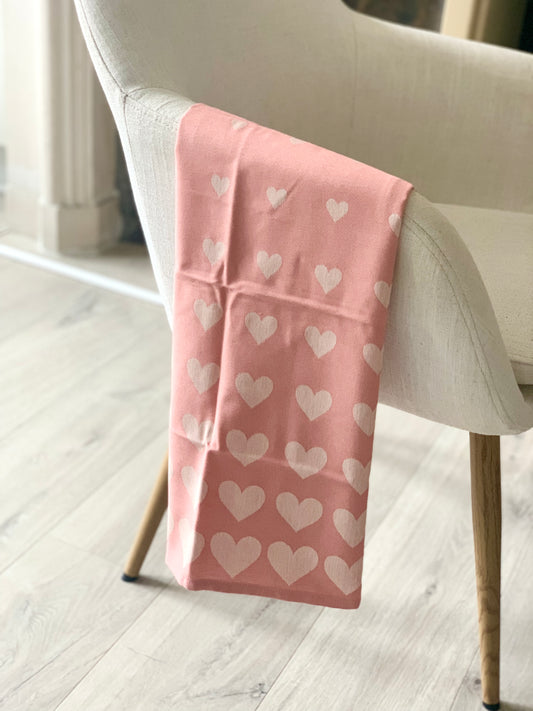 Essuie de cuisine coeurs rose
